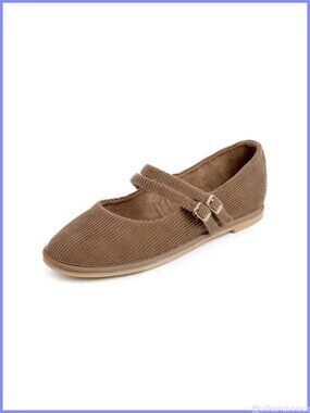 Classic Round Toe Mary Jane Flats Memory Foam Cushioned Slip On Walking Shoes